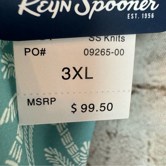 NWT Reyn Spooner 3XL Limited Issue Loulu Trail Performance Polo Shirt Nile Blue - Picture 5 of 6